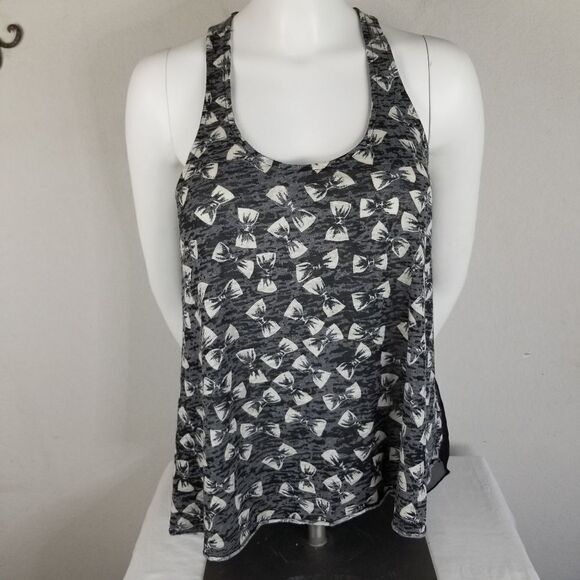 Self Esteem Black Sheer Back Razorback Top - Picture 1 of 8